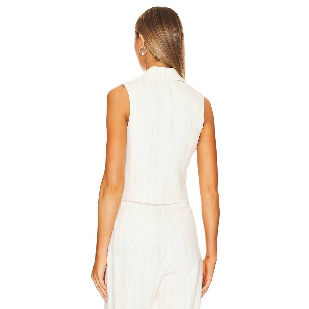 NEW L'AGENCE fable vest in off white - Picture 4 of 4